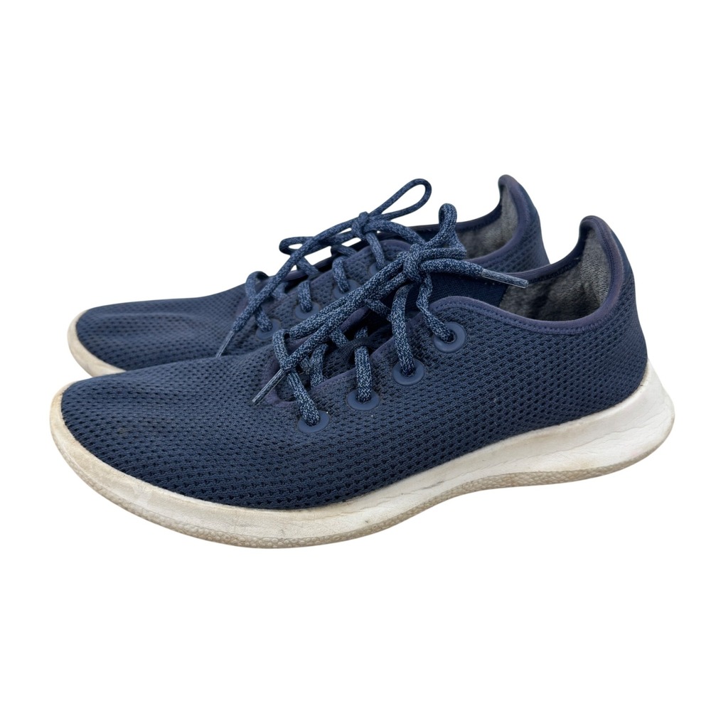 Allbirds Tree Runners Mens 10 Navy Blue Eucalyptus Fiber Mesh Sneakers TR1M10